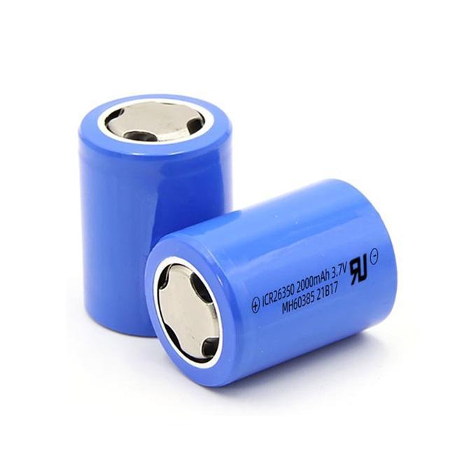 3.7V 2000mah 26350可充电圆柱锂离子电池